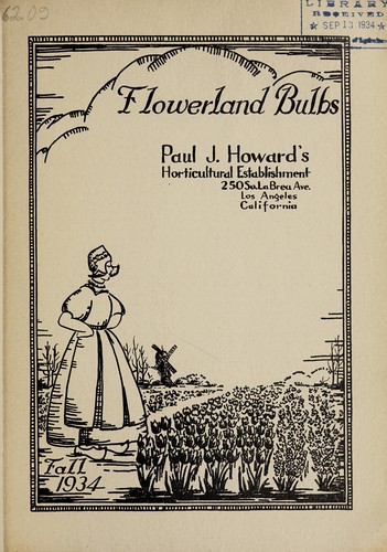 Cover for Flowerland bulbs, fall 1934