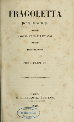 Cover for Fragoletta,  Nouv. éd.