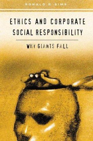 Cover for Ethics and Corporate Social Responsibility