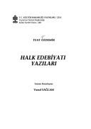 Cover for Halk edebiyatı yazıları