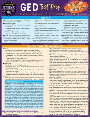 Cover for GRE Test Prep - Reasoning Through Language Arts