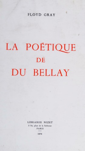 Cover for La Poètique De Du Bellay
