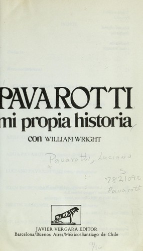 Cover for Pavarotti, mi propia historia