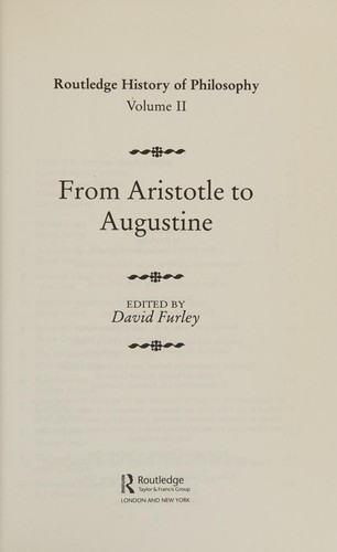 Cover for From Aristotle to Augustine
