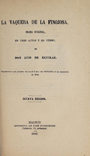 Cover for La vaquera de la Finojosa