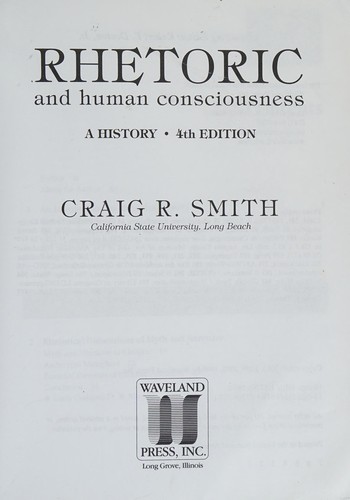 Cover for Rhetoric and human consciousness