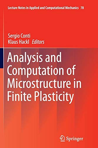 Cover for Analysis and Computation of Microstructure in Finite Plasticity