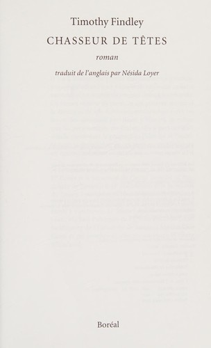 Cover for Chasseur de t^etes