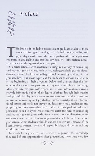 Cover for Careers in counseling and psychology for masters level graduates