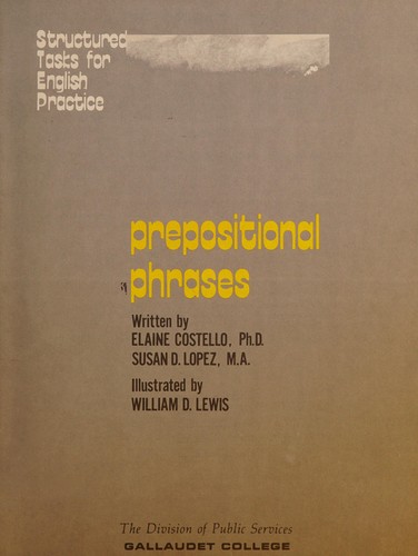 Cover for Structured Task for English Practice
