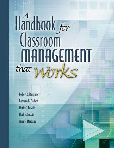 Cover for A handbook for classroom management that works