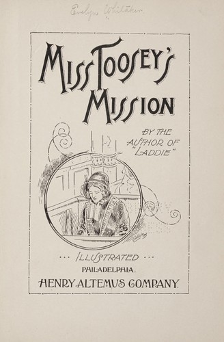 Cover for Miss Toosey's mission