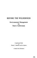 Cover for Before the Wilderness