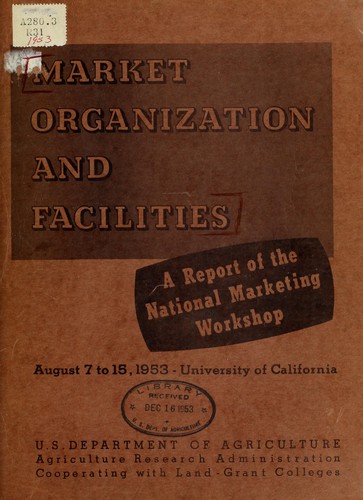 Cover for Market organization and facilities