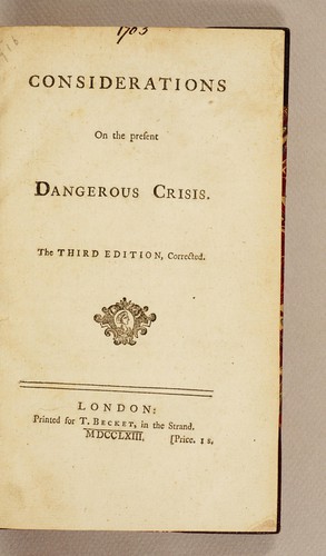 Cover for Considerations on the present dangerous crisis