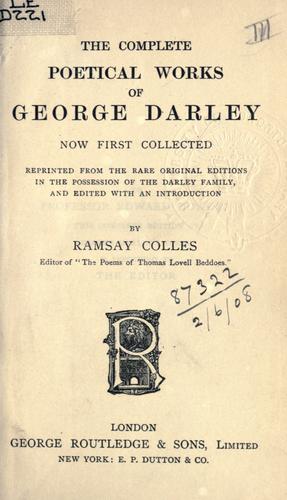 Cover for Complete poetical works
