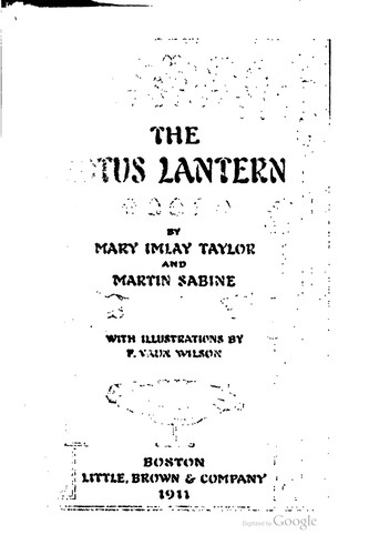 Cover for The lotus lantern