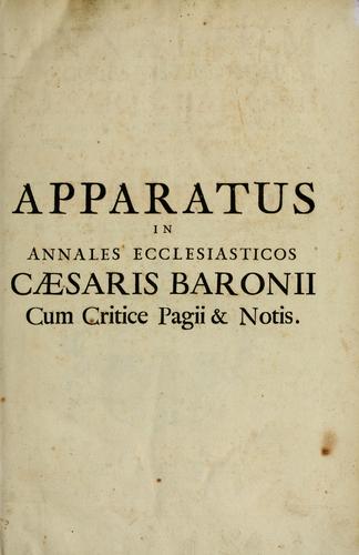 Cover for Annales ecclesiastici