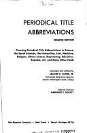 Cover for Periodical title abbreviations