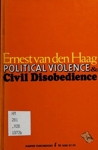 Cover for Political violence and civil disobedience.