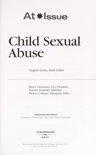 Cover for Child sexual abuse