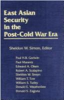 Cover for East Asian Security in the Post-Cold War Era