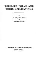 Cover for Toeplitz forms and their applications