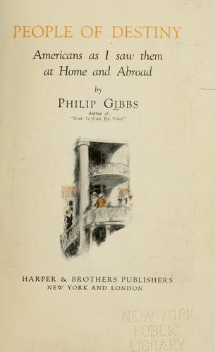 Cover for People of destiny