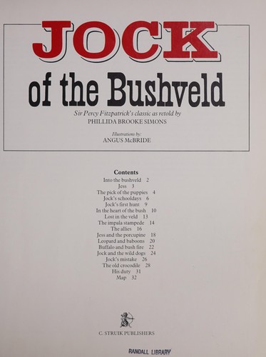 Cover for Jock of the Bushveld.