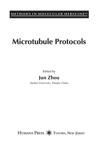 Cover for Microtubule protocols