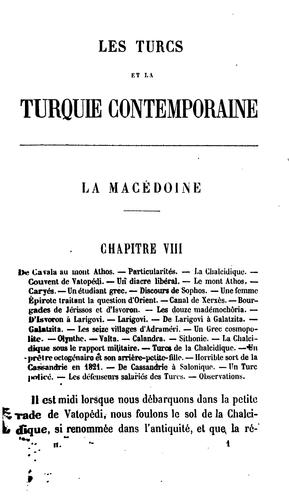 Cover for Les Turcs et la Turquie contemporaine: itinéraire et compte-rendu de voyages dans les provinces ...