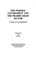 Cover for The federal government and the prairie grain sector