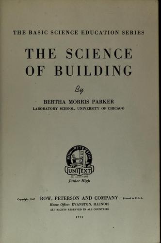 Cover for The science of building