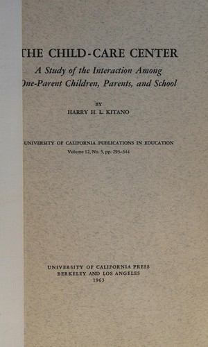 Cover for The child-care center