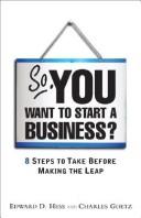 Cover for So you want to start a business?