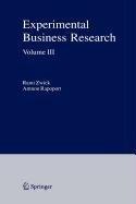 Cover for Experimental Business Research