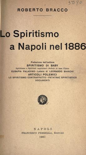 Cover for Lo spiritismo a Napoli nel 1886.