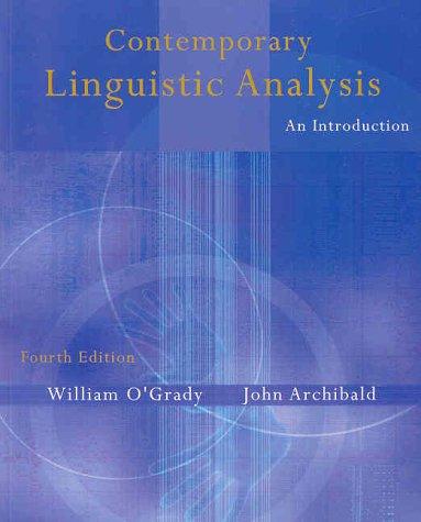 Cover for Contemporary Linguistic Analysis