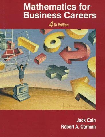 Cover for Mathematics for business careers