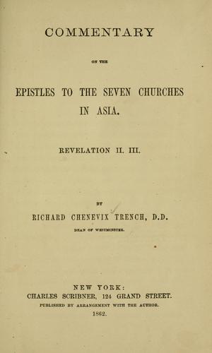 Cover for Commentary on the epistles to the seven churches in Asia