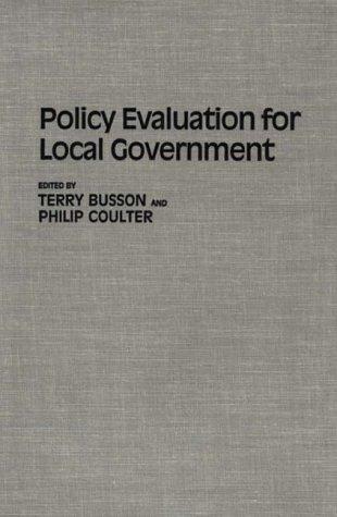 Cover for Policy evaluation for local government