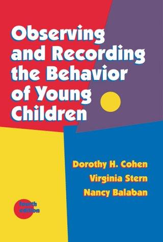 Cover for Observing and recording the behavior of young children