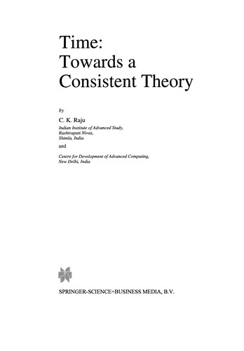 Cover for Time: Towards a Consistent Theory