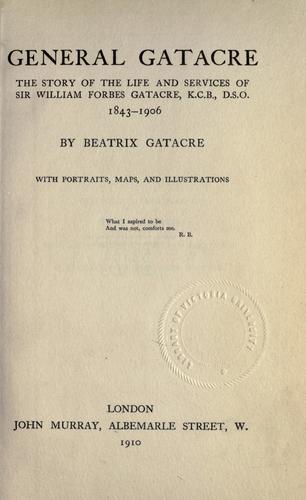 Cover for General Gatacre