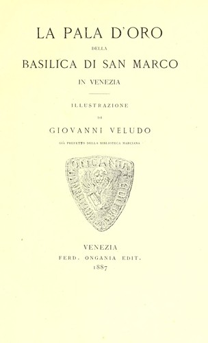 Cover for La pala d'oro della basilica di San Marco in Venezia