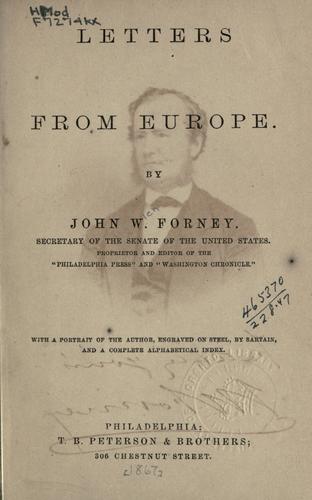 Cover for Letters from Europe