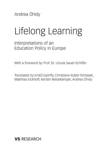 Cover for Lifelong Learning