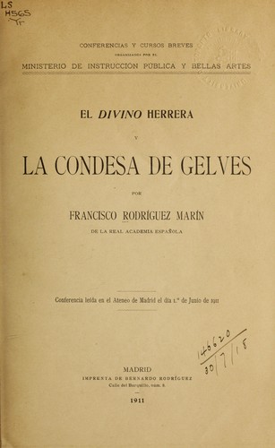 Cover for El Divino Herrera y la Condesa de Gelves
