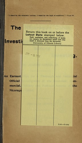 Cover for The Nicaragua Canal