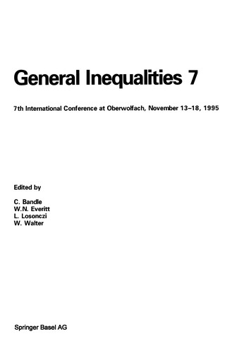 Cover for General Inequalities 7